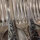 12 silver-plated metal dessert forks SFAM rocaille 19.1cm
