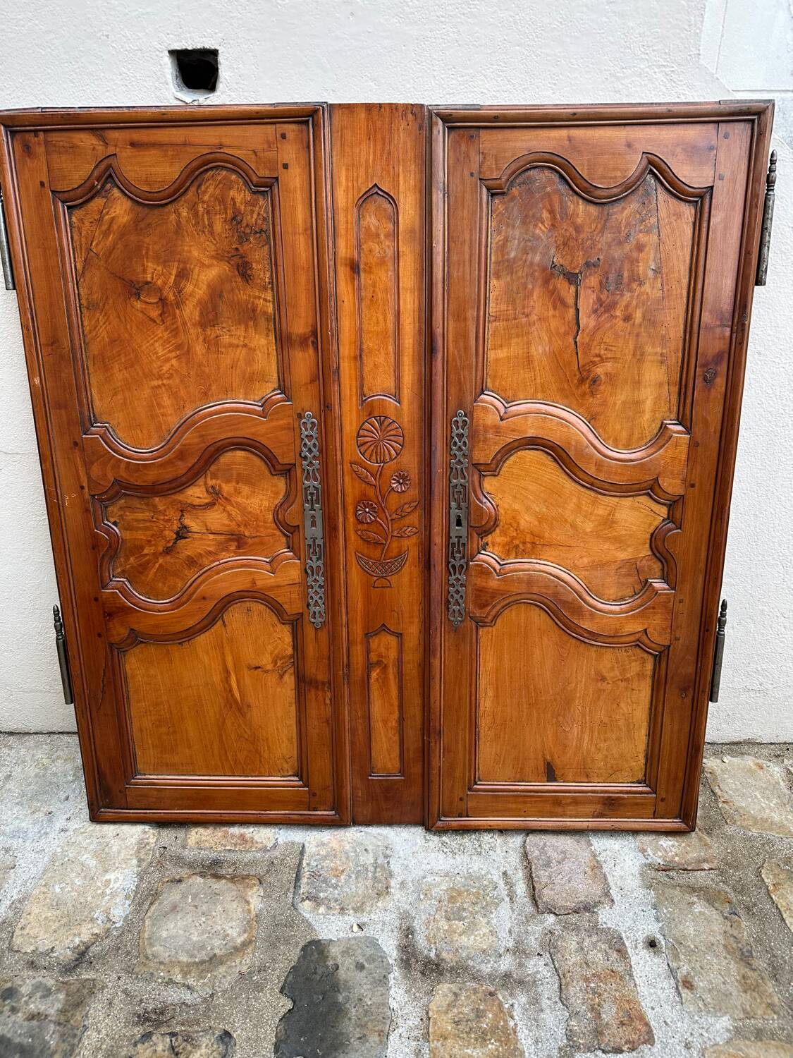 Pair of Louis XV style wardrobe doors