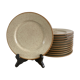 Set of 12 dessert plates in Tulowice Poland 50s stoneware