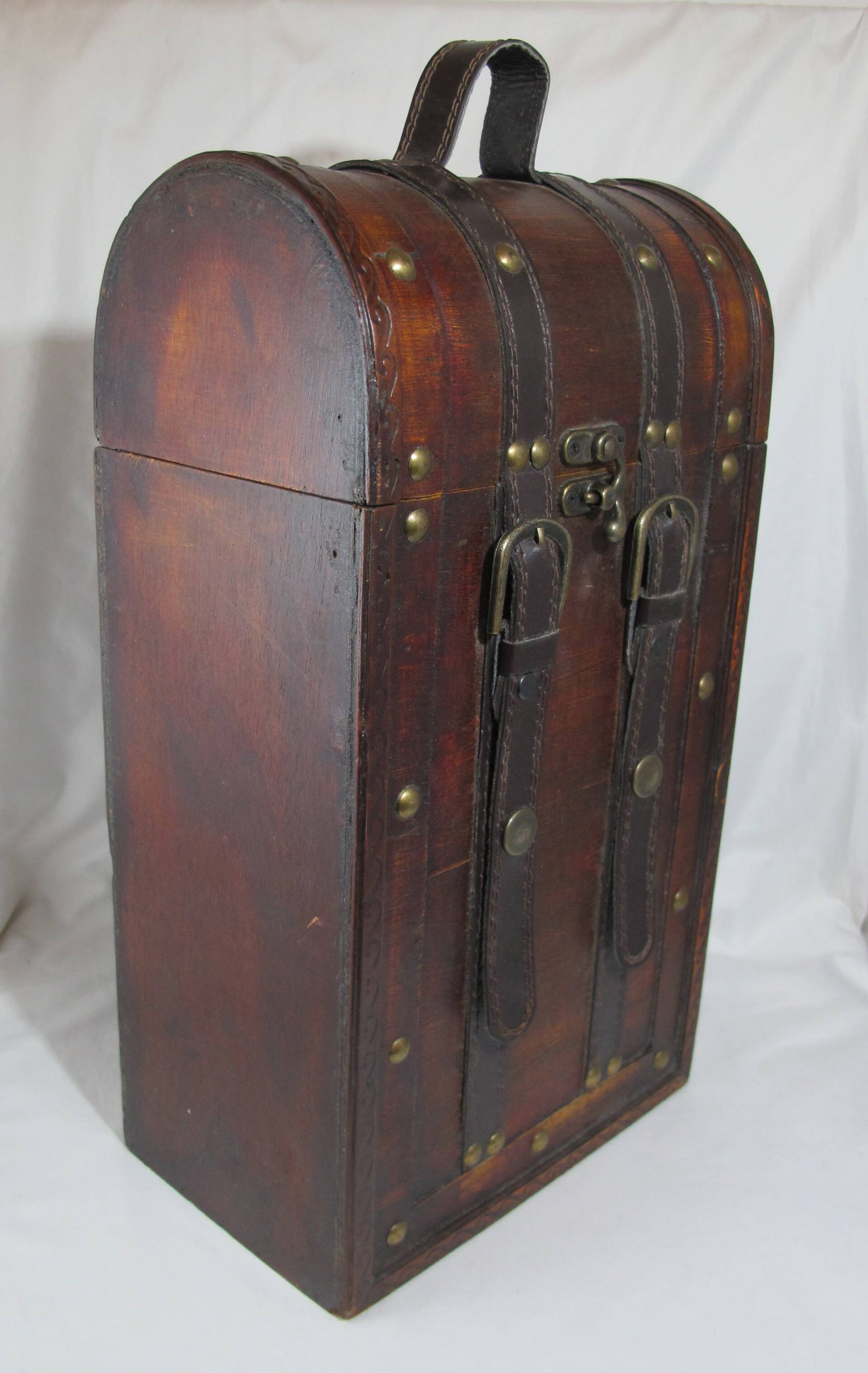 Boîte porte-bouteille en bois