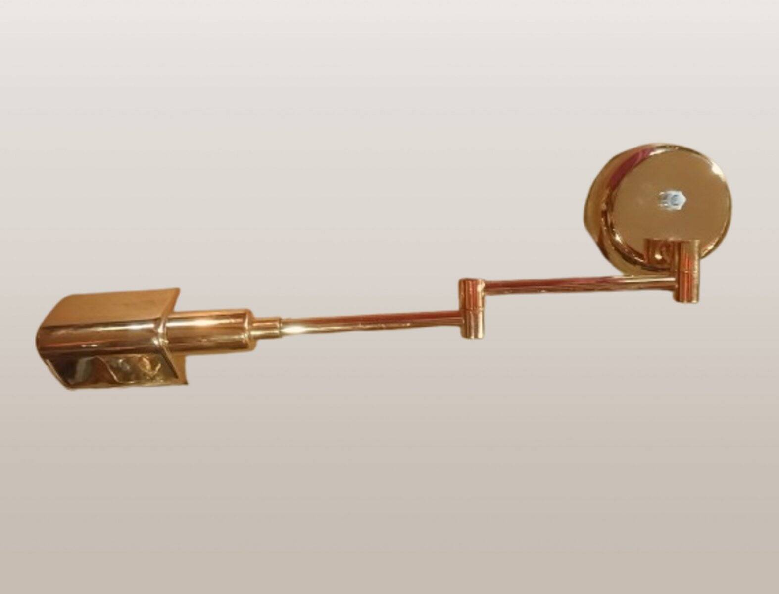 Applique murale en laiton doré, années 80