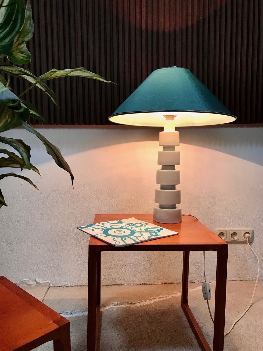 Sculptural Glazed Ceramic Art Table Lamp, Germany 1960s