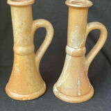 Pair of stoneware candlesticks 1970