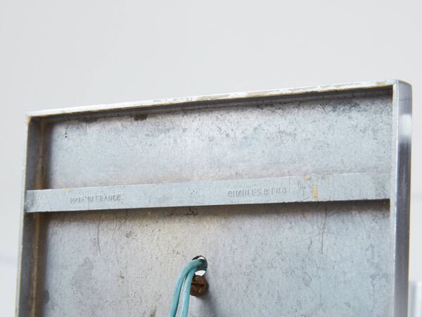 Applique ajustable Maison Charles acier brossé vers 1960