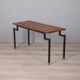 Vintage 1960s teak wood bench with italian design