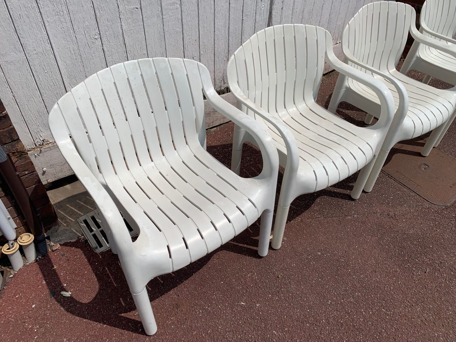 4 armchairs garden allibert Pierre Paulin "dangari"