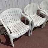 4 armchairs garden allibert Pierre Paulin "dangari"