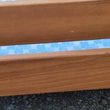 Pair of beds with twin box springs attributed to Maison Regain elm burl