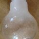 Suspension ampoule en verre bullé des années 70