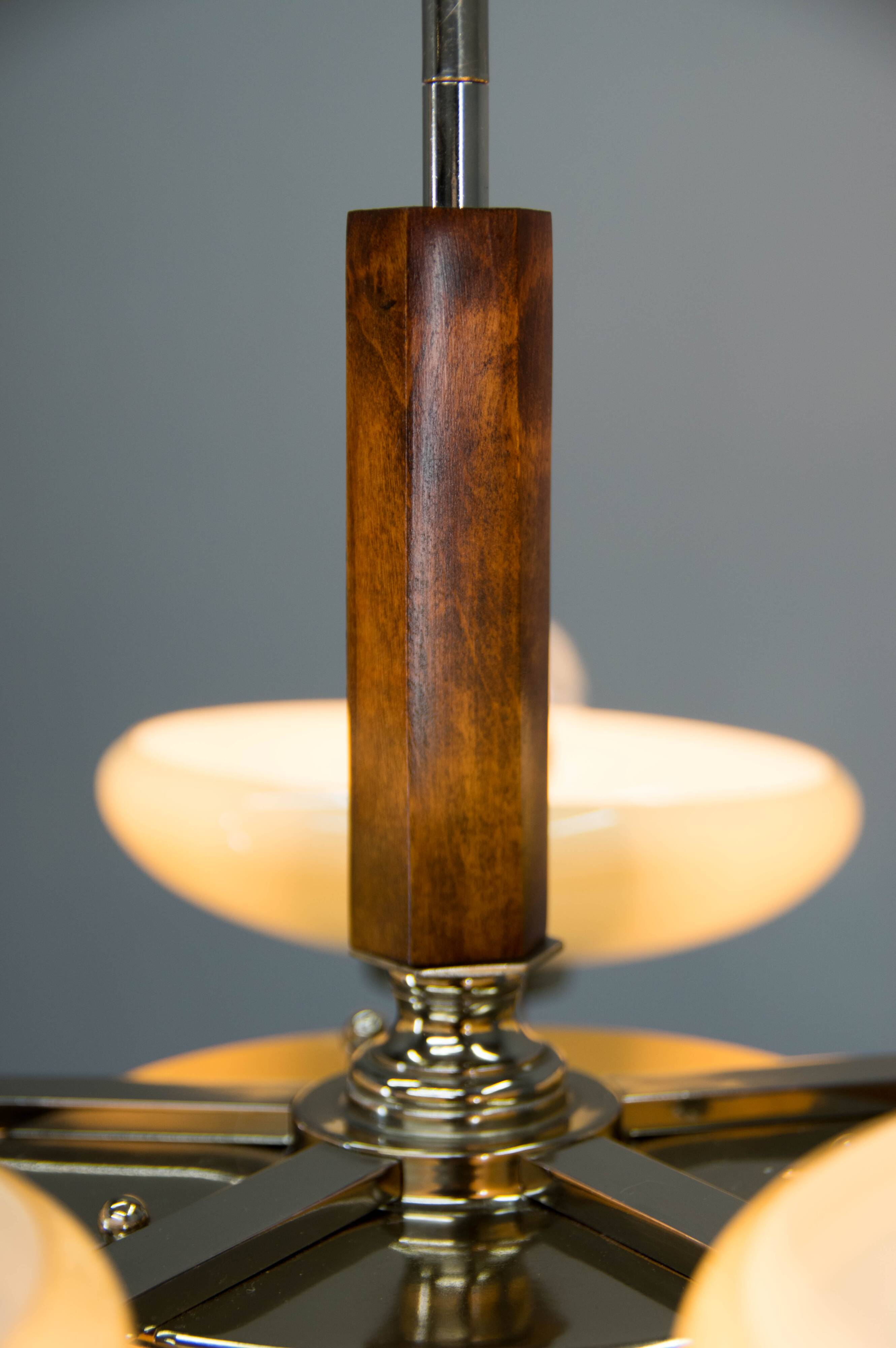 Large Art Deco Chandelier, Germany, 1930s, Restored
