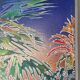 Foliage, oil on wood panel, signed Jean Noel Zanetti