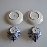 2 Russian Lemonosov porcelain tea cups