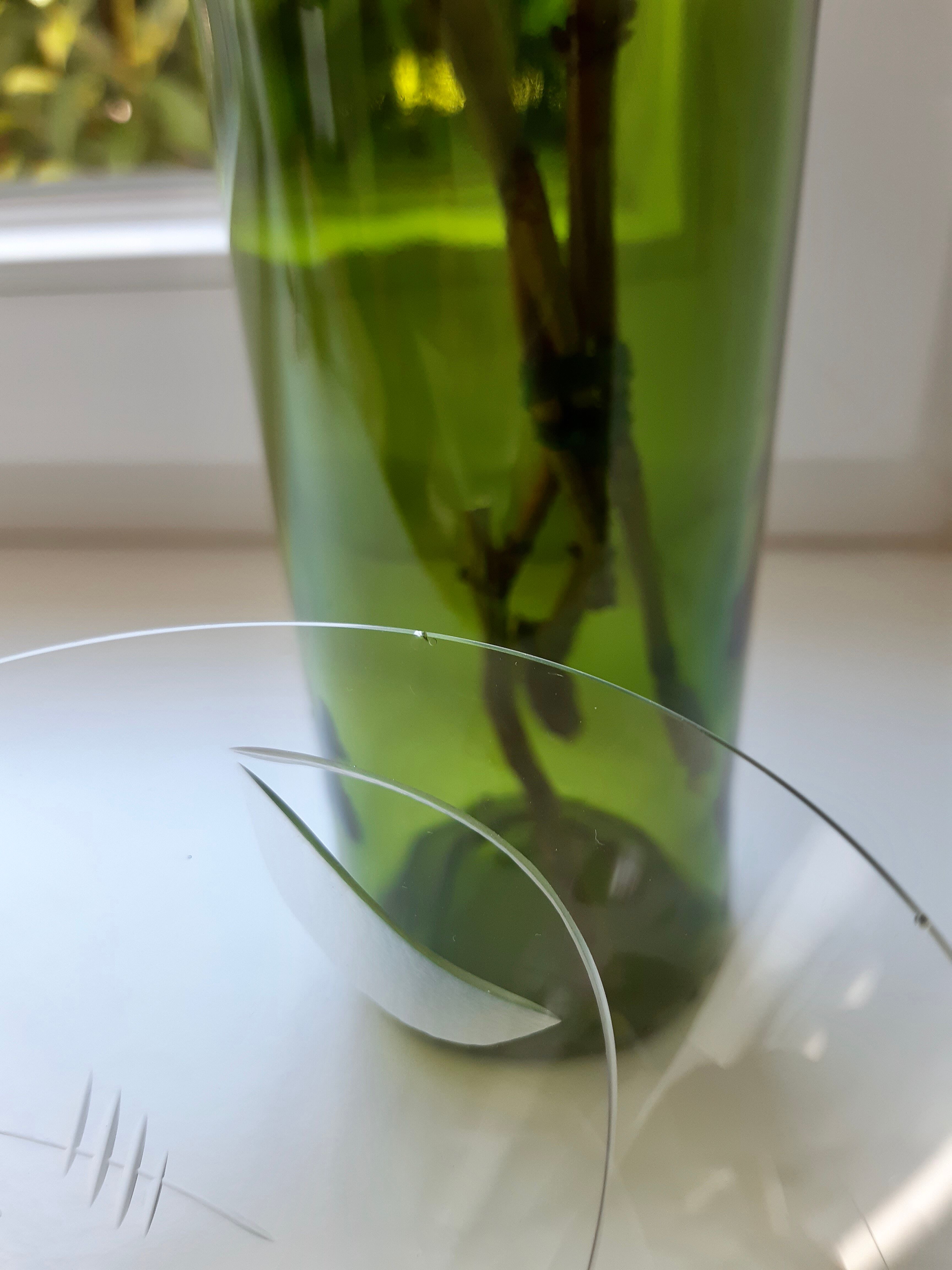 Lot of 6 crystal champagne glasses 50s