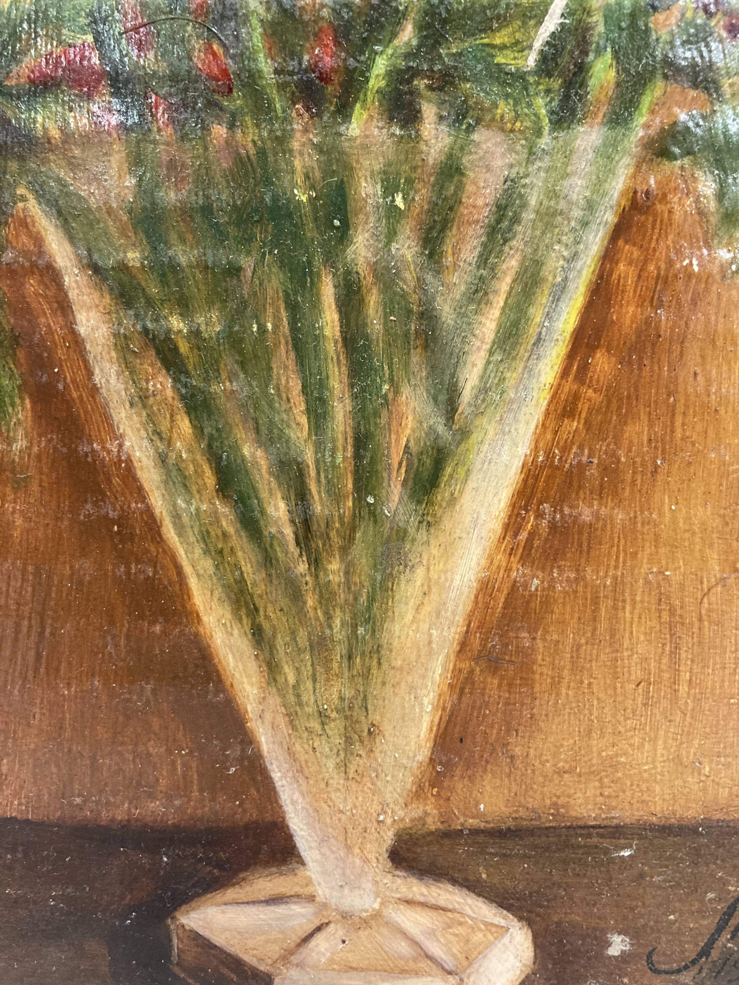 Oil on vintage panel