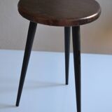 Table d'appoint, bout de canapé, petit guéridon tripode 1950