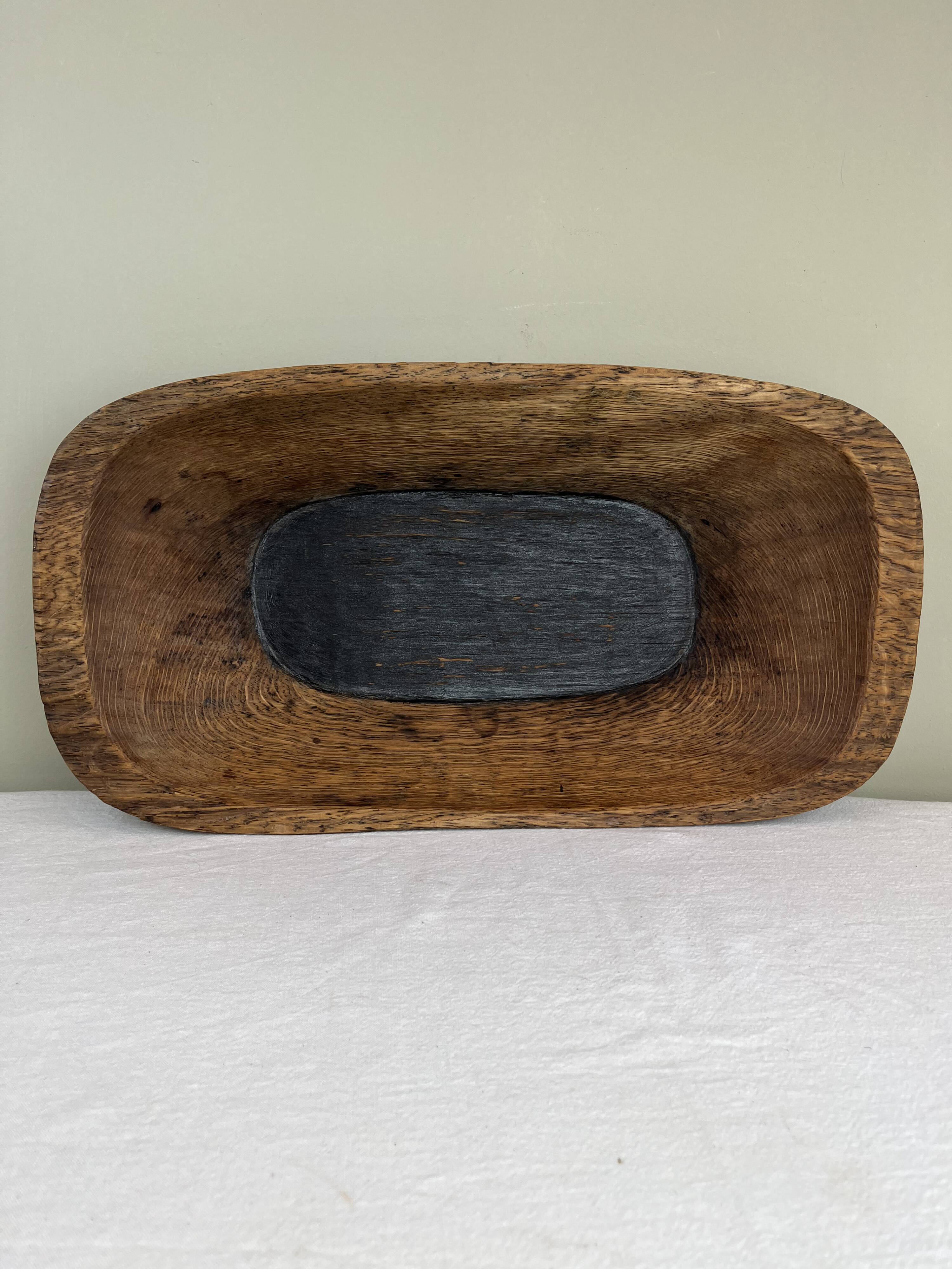 antique carved wooden catchall