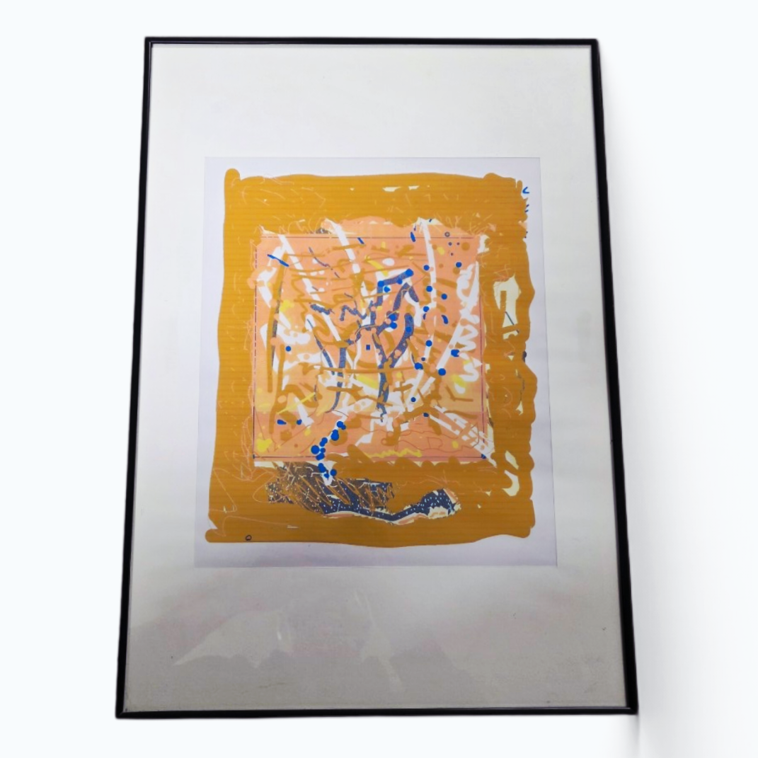 Set of 4 abstract artist proofs – Signed GW – Circa 1990