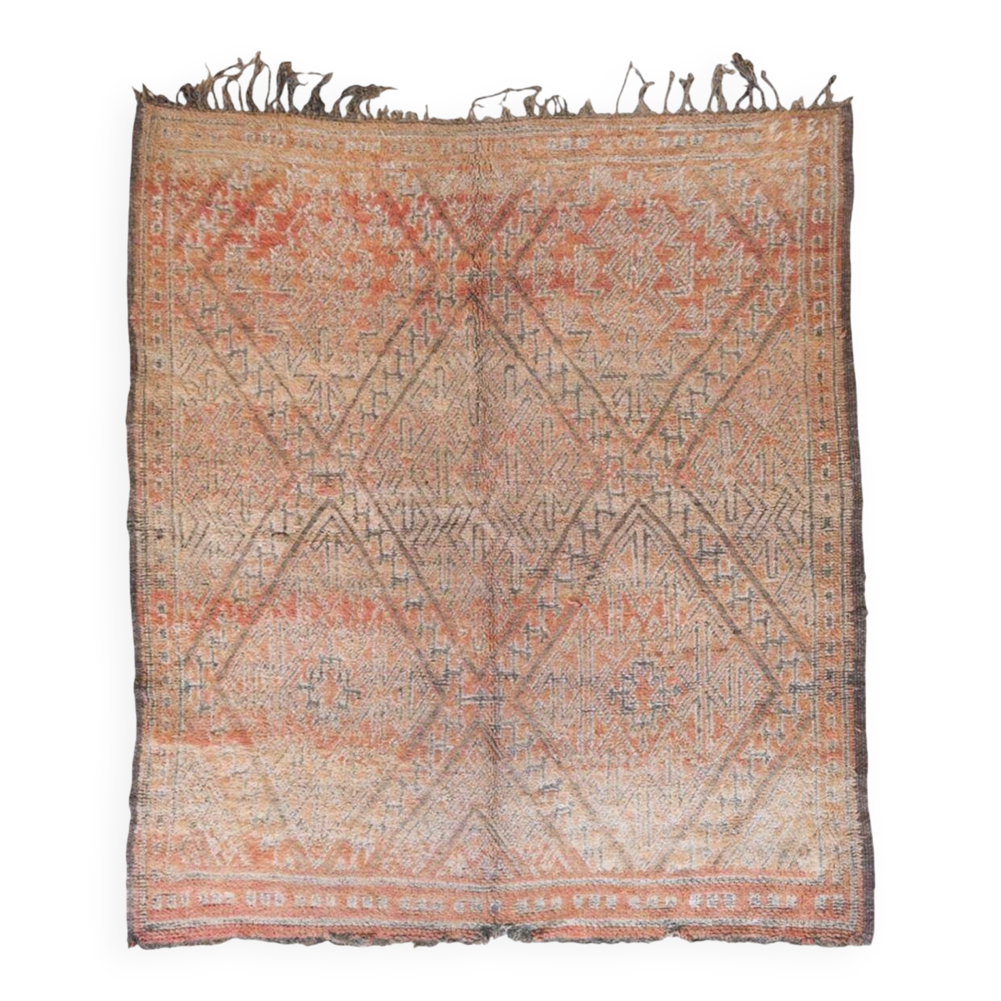 Terracotta Berber rug - 233 x 205 cm
