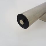 Large wall light in brushed metal. 70s