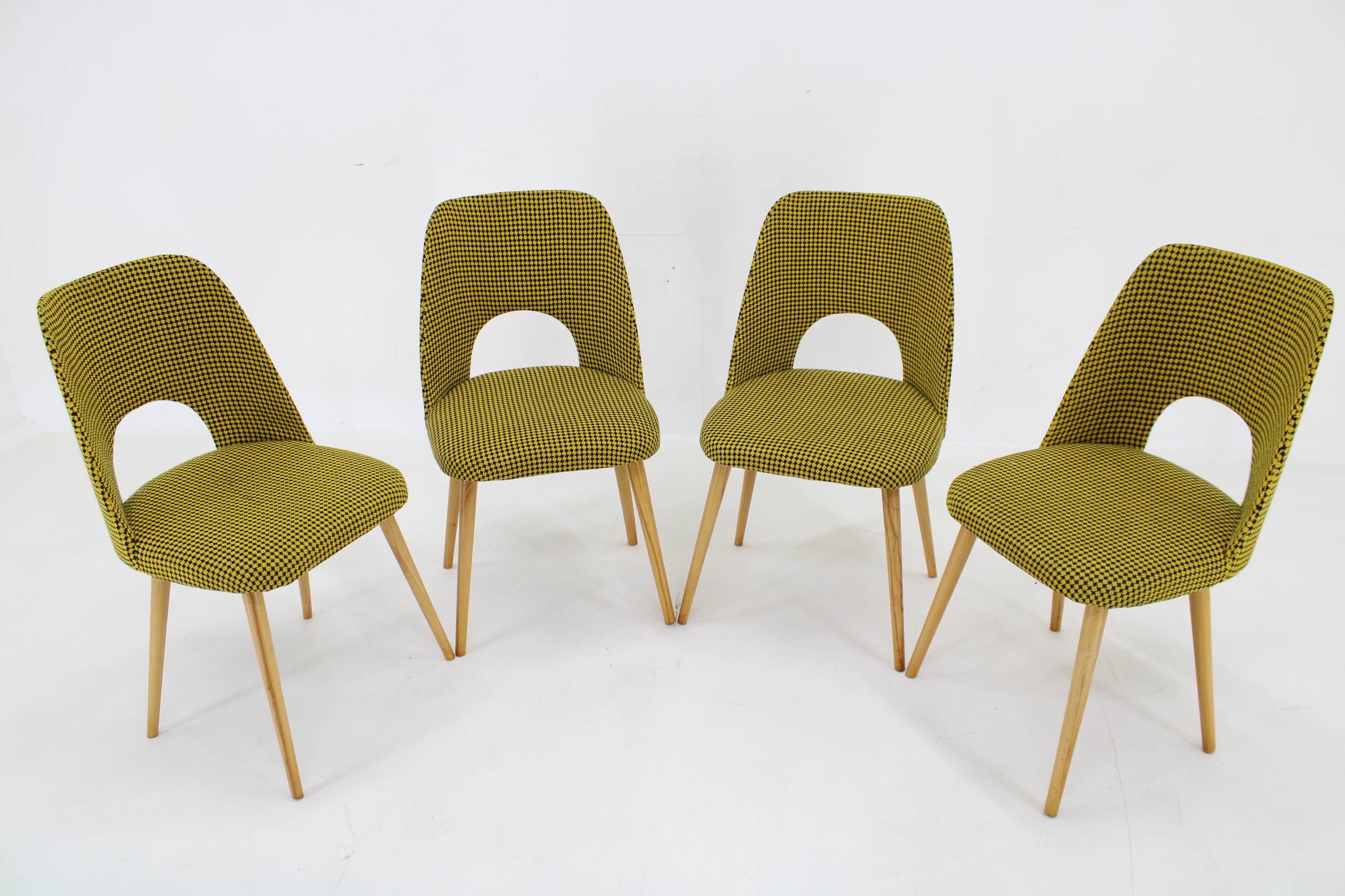 1960s Oswald Haerdtl ,Set of 4 Dining Chairs by TON, Czechoslovakia