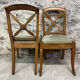 Pair of charles X era brace chairs in maple circa 1820
