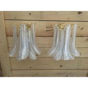 Celestial Pair of Murano Glass Selle Sputnik Wall Sconces
