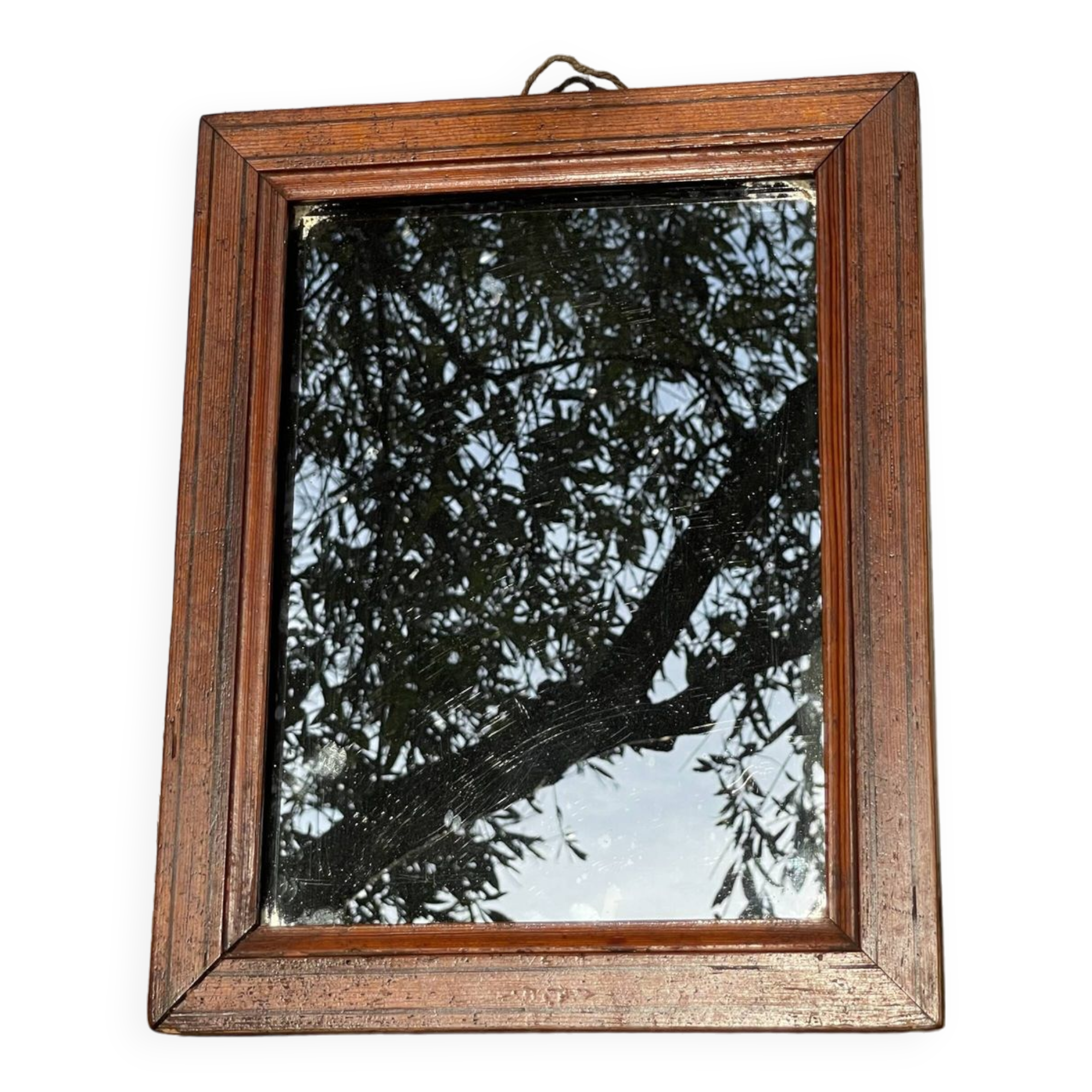 Antique wooden mirror