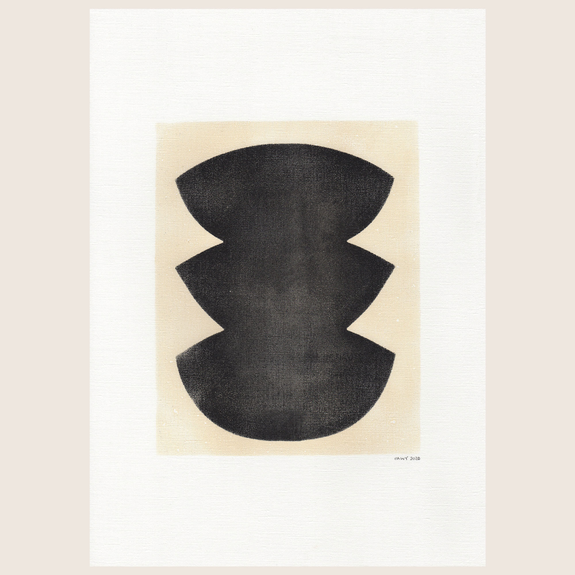 Paper paint dated and signed 30x40cm