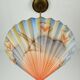 art déco glass PENDANT LIGHT airbrush pleated shape avantgarde design
