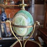 Neoclassical Bronze & Fluor Spar Lamp Signed Maison Charles