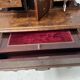 Bureau a gradins en bois décoré de pyrogravures XIX siècle