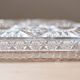 Square tray in Bohemian crystal, hand carved.