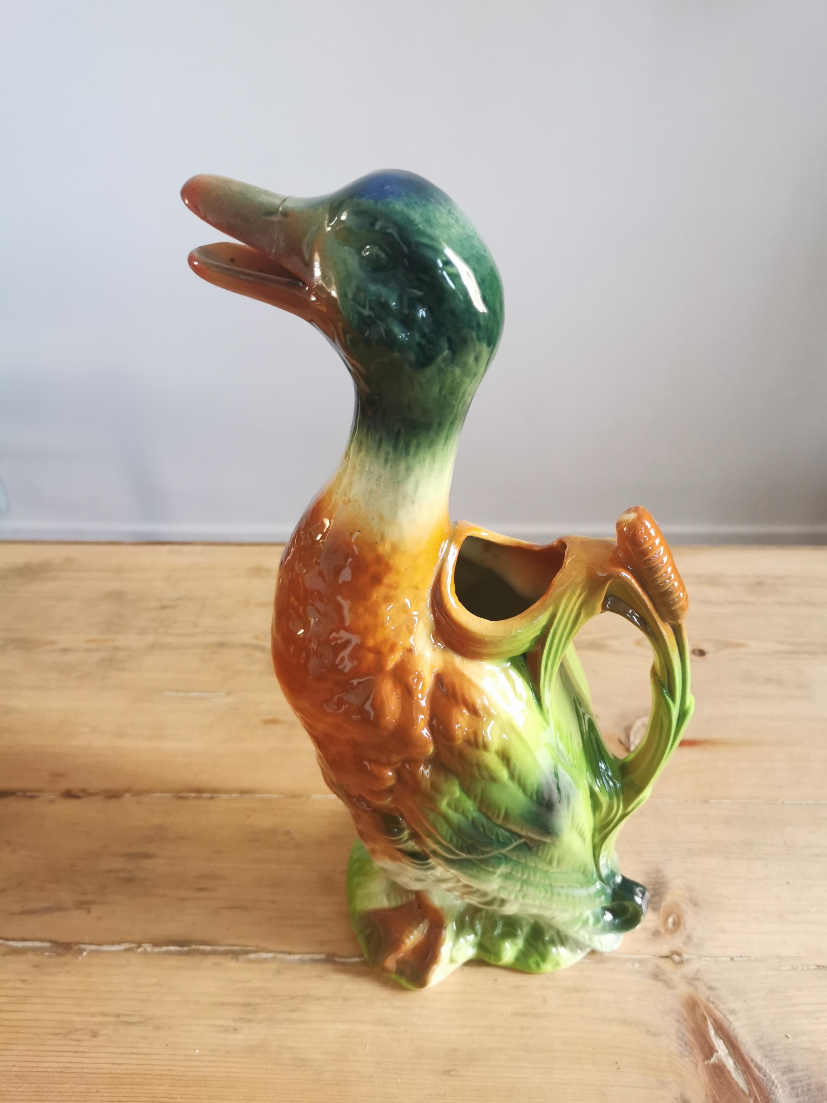 Zoomorphic pitcher duck Saint-Clément