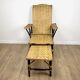 Antique chaise longue in wicker and hazel 20s
