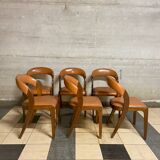 Serie de 6 chaises gondoles Baumann