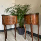 Pair of bedside tables in the shape of a stab, Louis XVI style