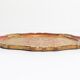 Deep red vintage decorative plate in wood, Italy, 1960s
