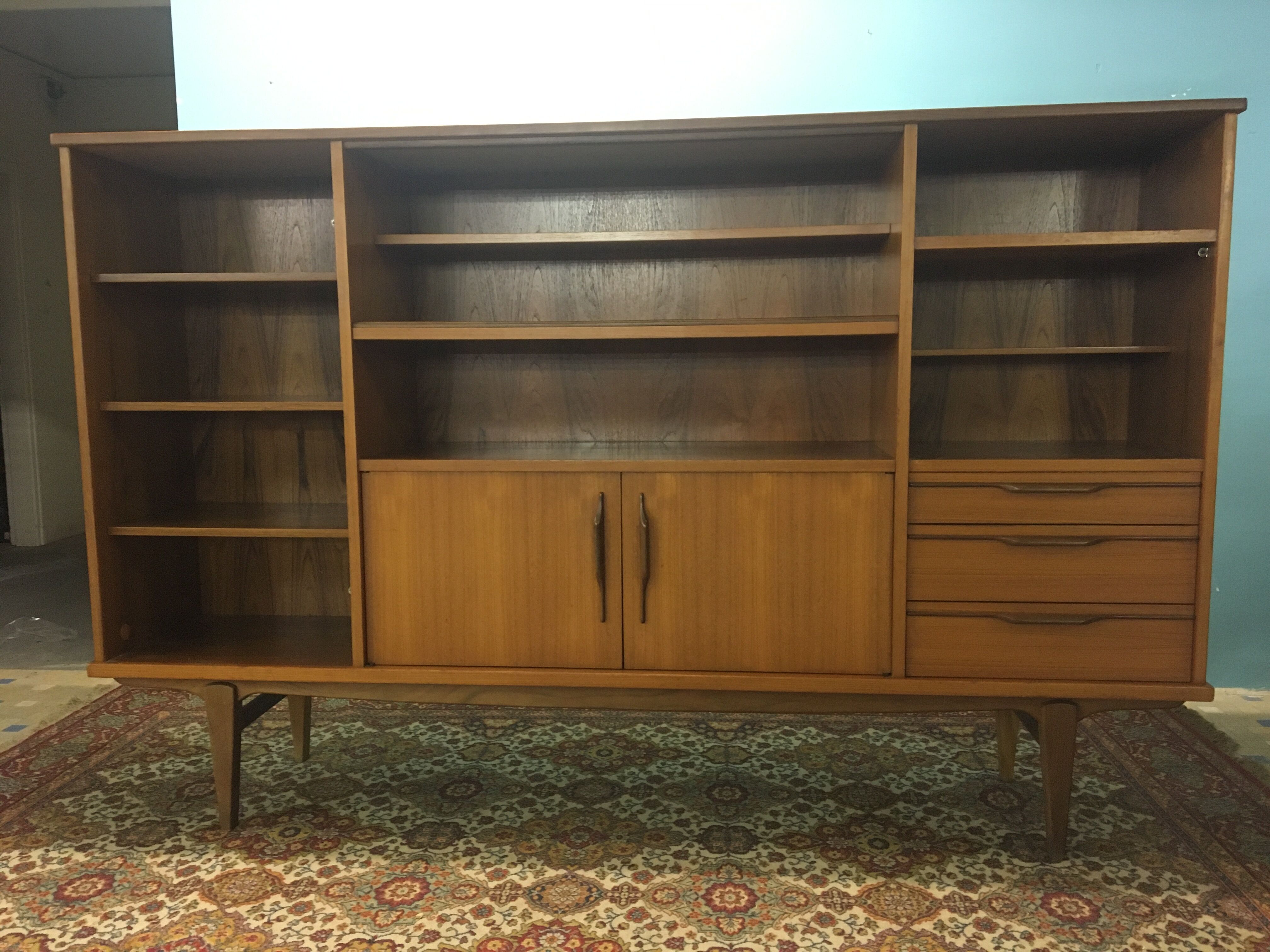 High teak and walnut sideboard 1960