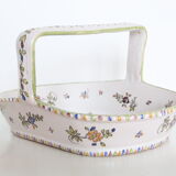 Panier en céramique de Martres Tolosane, peint à la main