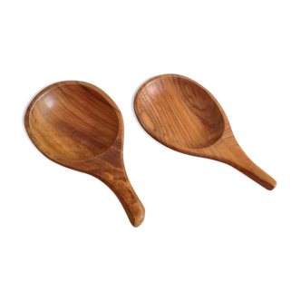 Duo of wooden dishes
