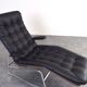 Bauhaus Leather and Chrome Model Fenix Chaise Longue by Sam Larsson for Dux