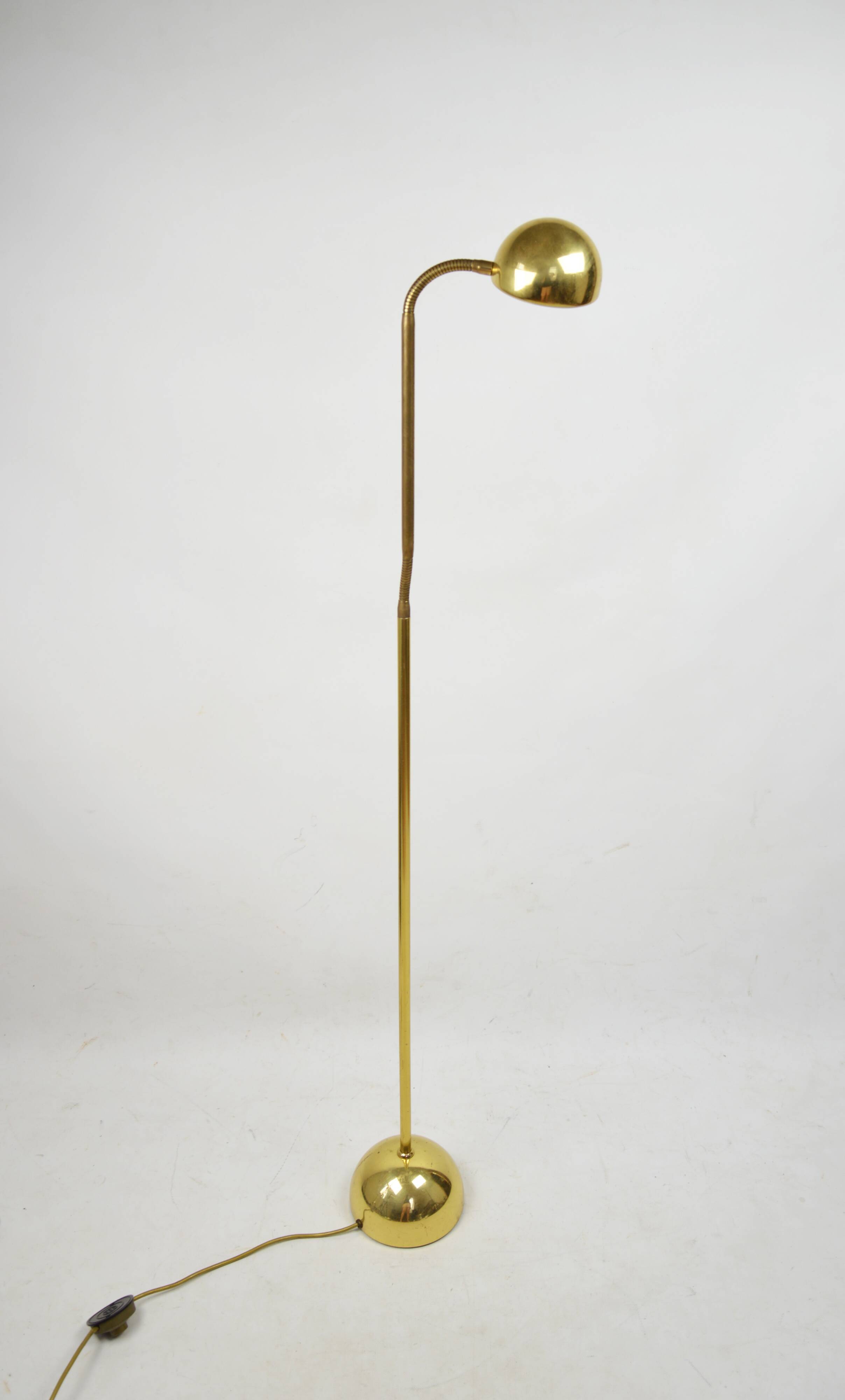 Gold floor lamp, 1980s