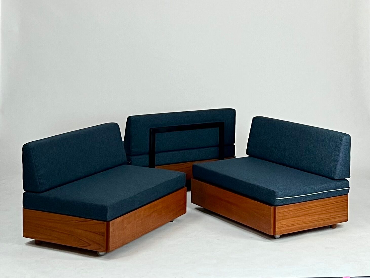 Danish teak modular sofa couch by France & Son mid-century design 60s