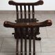 Syrian curule seat in walnut and mother-of-pearl, 19th century.