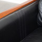 Fauteuil design Art Déco Schuitema de la série Decoforma en cuir noir