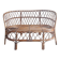 Banquette en rotin et osier circa années 60