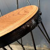 Set of 4 vintage wrought iron chairs from the 1940s.