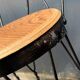 Lot de 4 chaises vintage en fer forgé 1940