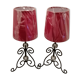 Paire de lampes en fer forge