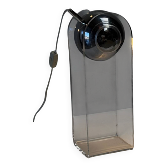 Lampe de table italienne en plexi et chrome